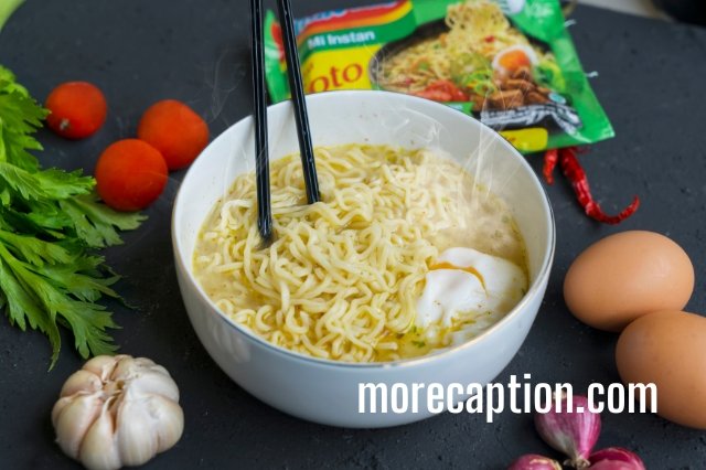 Garlic Chili Noodles Captions for Instagram
