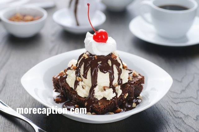 Brownie Sundae Captions for Instagram